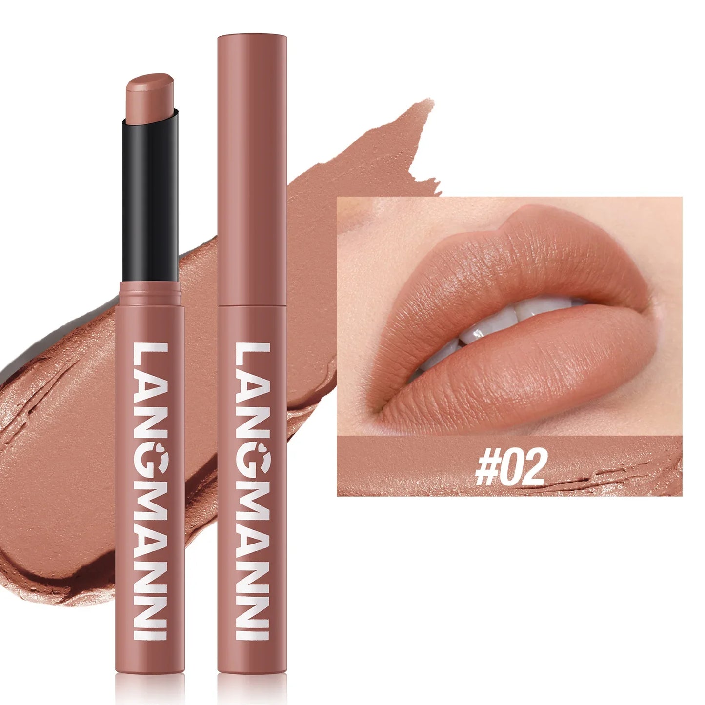 12 Color Matte Lipstick Non-Stick Cup Long-Lasting Velvet Finish Lipstick Pen Smooth Matte Lip Color Waterproof Non-Fading