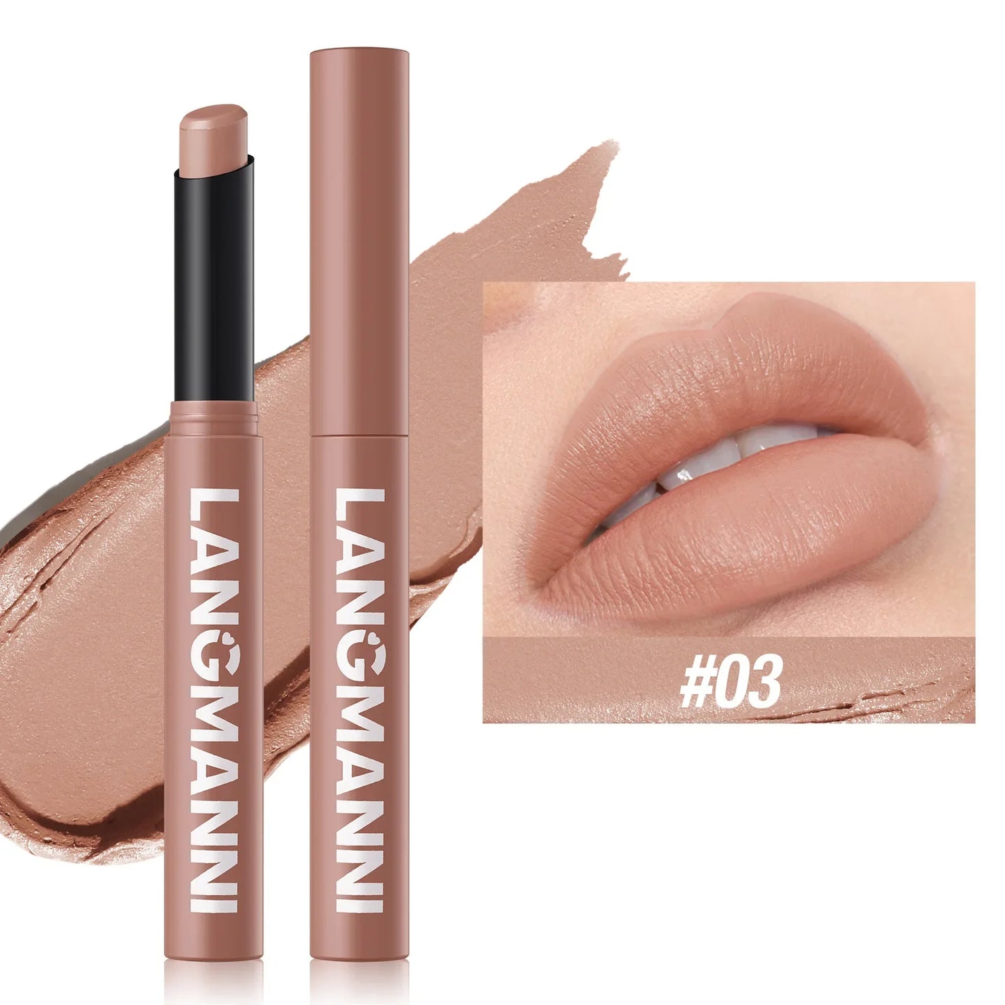 12 Color Matte Lipstick Non-Stick Cup Long-Lasting Velvet Finish Lipstick Pen Smooth Matte Lip Color Waterproof Non-Fading