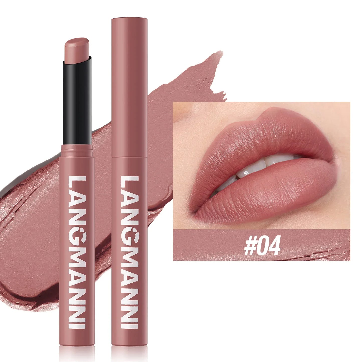 12 Color Matte Lipstick Non-Stick Cup Long-Lasting Velvet Finish Lipstick Pen Smooth Matte Lip Color Waterproof Non-Fading