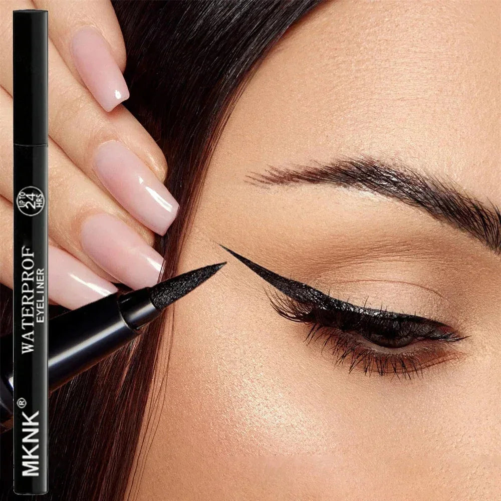 1Pc Black Fine Long Lasting Liquid Eyeliner Water Pen Waterproof Quick-drying No Fading Eye Liner Beginner Friendly Eye Makeup