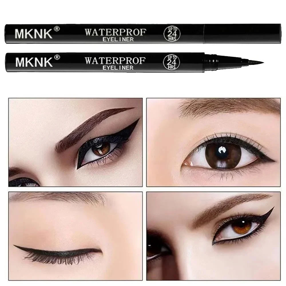 1Pc Black Fine Long Lasting Liquid Eyeliner Water Pen Waterproof Quick-drying No Fading Eye Liner Beginner Friendly Eye Makeup