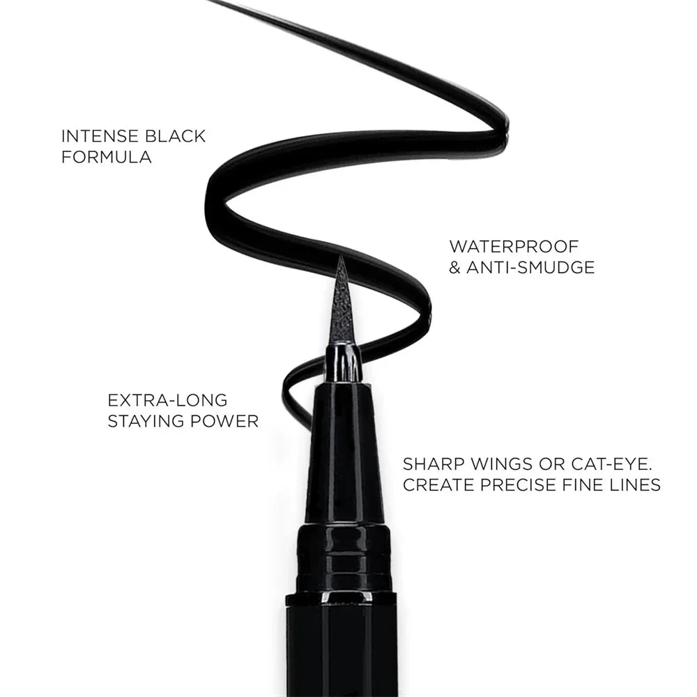 1Pc Black Fine Long Lasting Liquid Eyeliner Water Pen Waterproof Quick-drying No Fading Eye Liner Beginner Friendly Eye Makeup