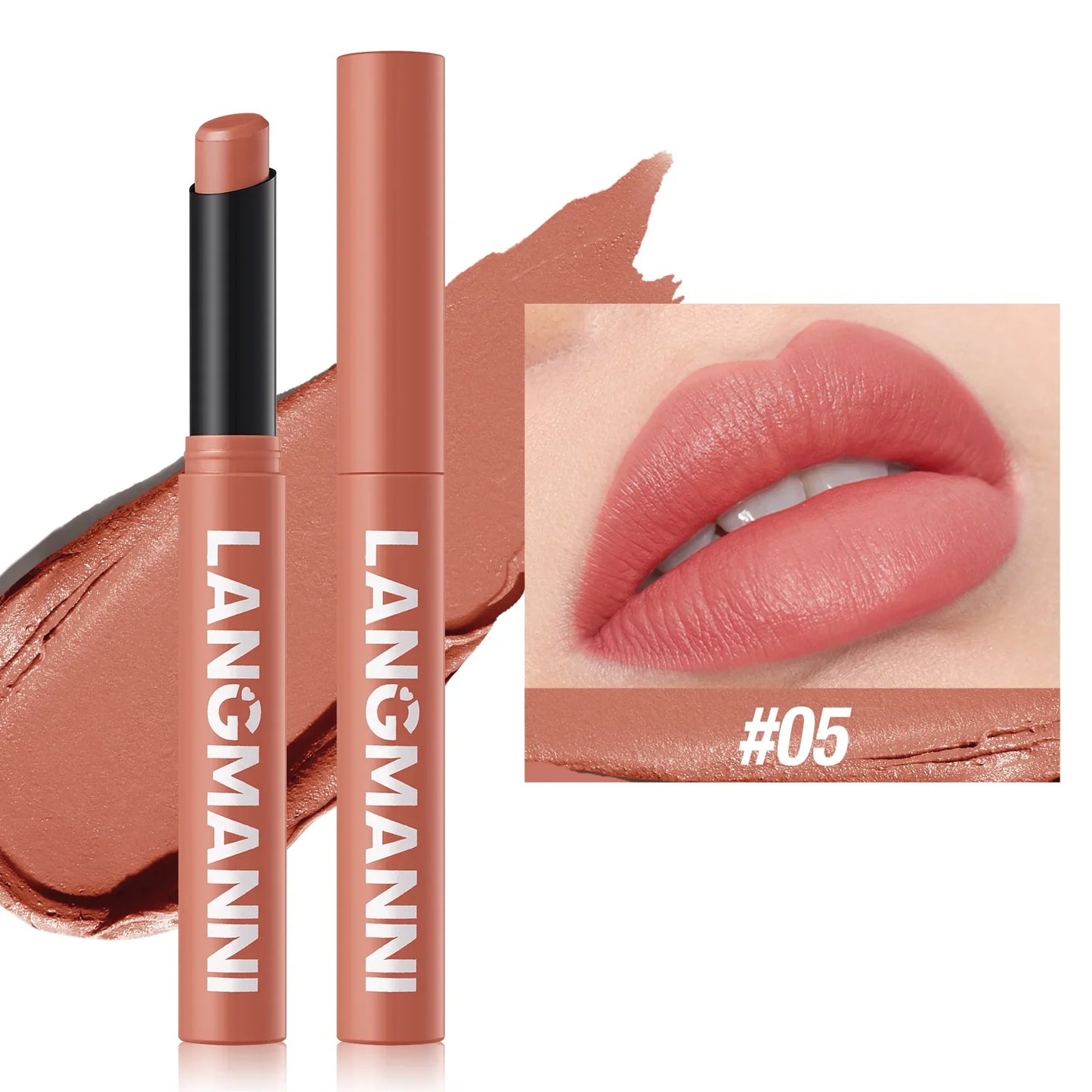12 Color Matte Lipstick Non-Stick Cup Long-Lasting Velvet Finish Lipstick Pen Smooth Matte Lip Color Waterproof Non-Fading