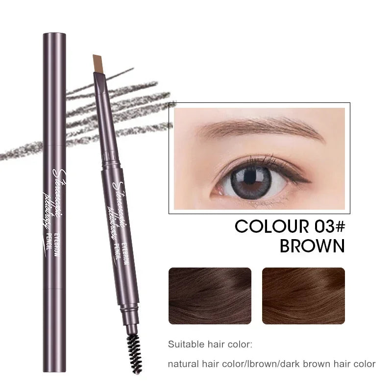 5 Colors Eyebrow Cosmetics Pencil Waterproof Double-headed Eyebrow Tattoo Natural Long Lasting Makeup Paint Eyebrow Pencil
